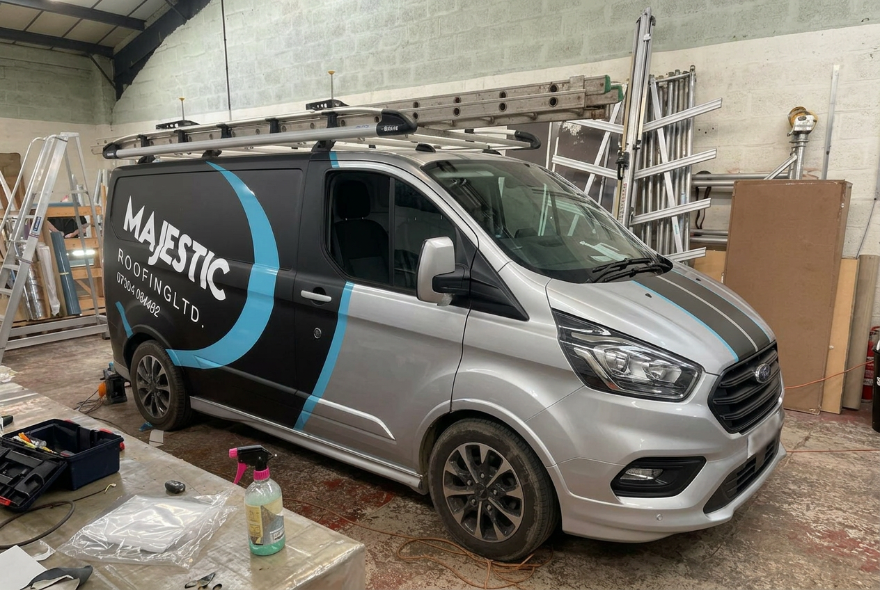 Majestic Roofing branded van